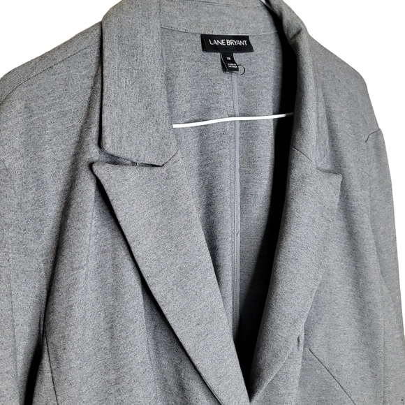 Lane Bryant Grey soft women's jacket blazer size 28 office career - Picture 2 of 9
